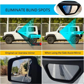 Огледало за обратно виждане с подкрепата на слепи зони, Широкоугольное куполна Огледалото за обратно виждане за Suzuki Jimny JB64 JB74W 2019-2021 г.