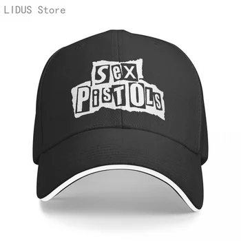 Лятна новост, мъжка бейзболна шапка в стил пънк-рок Sex Pistols, модерни дамски шапки в стил хип-хоп, рок-група, Регулируем шапка възстановяване на предишното положение