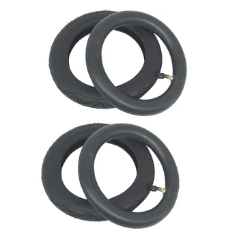2X 8-инчов гума с добро качество 8X1 1/4 Комплект гуми за скутери и вътрешната тръба с Извит капак, Подходящи за колоездене електрически / газови гуми за скутер