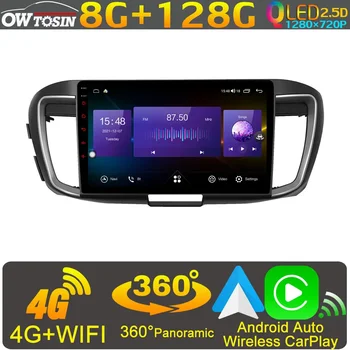 Owtosin QLED 1280*720P Android 10 За Honda Accord 9 CR CT 2012-2018 Радио GPS 4G LTE Главното устройство Стерео DSP WiFi CarPlay 2DIN DAB
