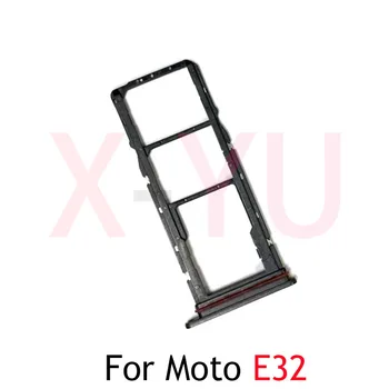 За Motorola Moto E22 E22i E22S E32 E32S, притежателят на тавата за SIM-карти, слот за адаптер, Резервни части за ремонт на