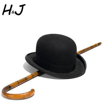 Мъжка шапка-бомбе от 100% вълна, фетровая шапка с раздавливаемым купол, традиционна църковна шапка за младоженеца, шапка за татко, голям размер XXL