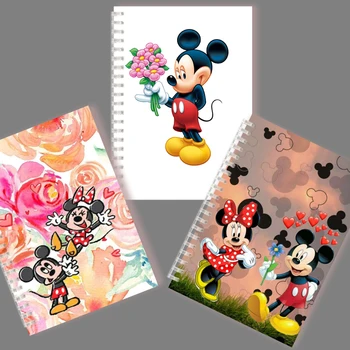Бележник на спирала формат А5 с Анимационни Мики Маус и Мини маус Love Note Book MINISO Фигурки аниме 