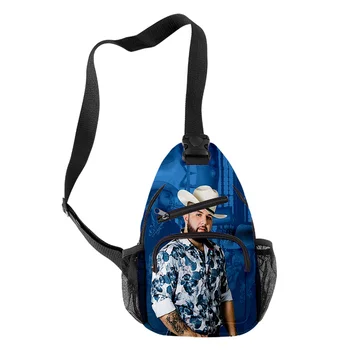 WAWNI Carin Leon, Чанта на едно рамо, Студентски чанта с цип За момчета и момичета, Модерна чанта с цип Harajuku, Мъжки /Дамски чанта с цип, Унисекс, Ежедневни