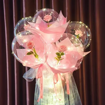 Подаръци за Свети Валентин За по-добър светлинен букет със Собствените си ръце Творчески Изискан Декор за дома от рози Изкуствени цветя хортензия с дръжки