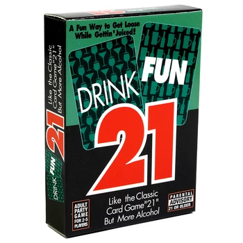 Игра на карти Drink Забавни 21 Забавна игра за пиене, подобна на класическата игра на карти Card Game 21, но с много алкохол, 56 бр. Карти