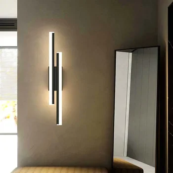 Модерен прост led монтиран на стената лампа, дължина ивица светлина 50 см, 90-260 В, Нощно шкафче за спалня, фоново декорация за всекидневната, хотелска инженерство