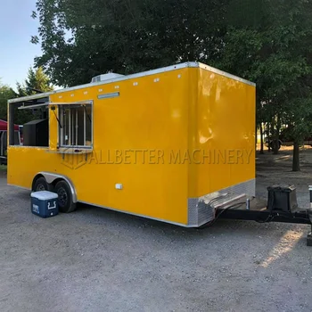 Количка за бързо хранене Allbetter за оборудване за печене на мобилна количка за сладолед, индивидуална количка за градинска хранене със стандарт на САЩ
