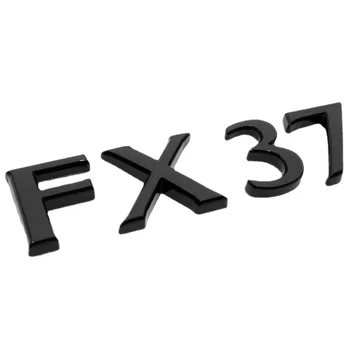 За FX37 FX50 Лого на гърба на вратата на багажника, значка, емблема, шильдик, лъскаво черен, сребрист
