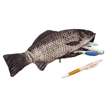Молив случай под формата на рибки, на новост, чанта за писалки, чанта за моливи, забавен молив случай, креативна чанта за писалки с рибки