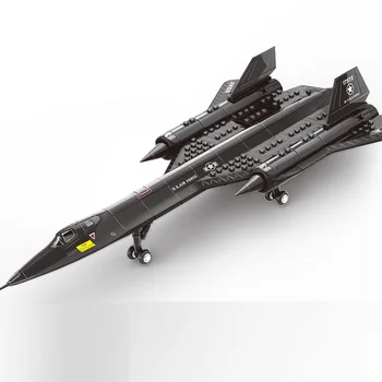 Военен SR-71 Blackbird, изтребител на военновъздушните сили на САЩ, армията мини-фигурка MOC, съвременни строителни блокове, тухли, детска играчка за подарък