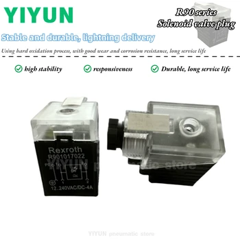 R901017022 R901017026, електромагнитен клапан Rexroth с приставка адаптер лампи 24VAC/DC, пневматичен елемент YIYUN, серия R901017022, R901017026