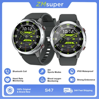 ZMsuper S47 Смарт часовници С Дълъг Режим на Готовност за Bluetooth-Разговор Водоустойчив Умни Часовници С Пулса на Здравословен Фитнес-Спортен Тракер Andriod IOS