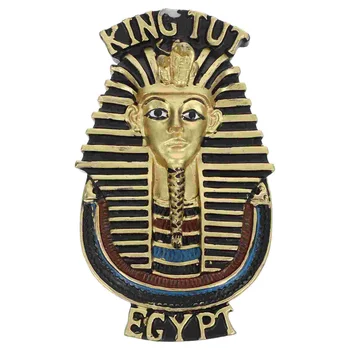 Египетският фараон, Магнит за хладилник, Статуя на египетския цар Тутанкамон от смола, Магнити за хладилник, Магнитна стикер на бялата дъска, за да