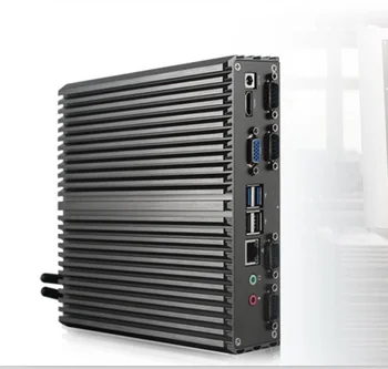 Малък-Вградени Индустриален компютър IPC с ниска консумация на енергия BOX High-Temperature Mute 6COM с 6 COM/7 USB/2 LAN Безвентиляторным Мини PC