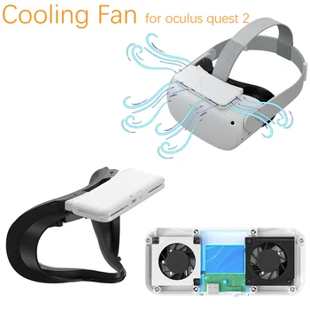 Охлаждащ вентилатор за виртуална слушалки Oculus Quest 2, активна вентилация, циркулация на въздуха, Дишаща лицева панел, аксесоари Quest2