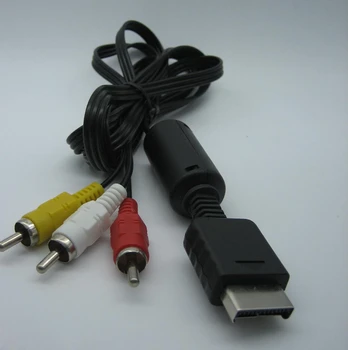 100шт висок Клас 6 фута Аудио-Видео AV кабел Захранващ кабел към 3 RCA TV-тел за Sony Playstation, PS2 Конзола Кабели PS3