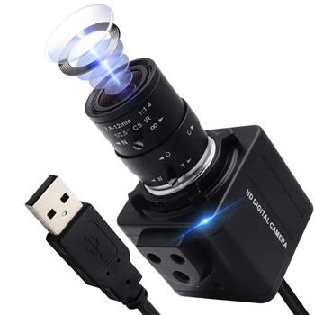 ELP Високоскоростна Камера USB3.0 1080P 50fps IMX291 Mini USB Камера за Сигурност с Ръчно Увеличение Варифокальный CS Обектив за Преместване на видео