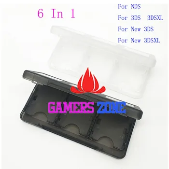 Пластмасов калъф за игра на карти 6 в 1, притежателят на касета за съхранение на Nintendo New 3DS LL