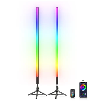 LUXCEO 85cm LED RGB Mood Light Control APP Атмосферни Лампа 18 W, с Променящ се Цвят, Романтично Осветление за DJ/Парти/Музикален Клуб