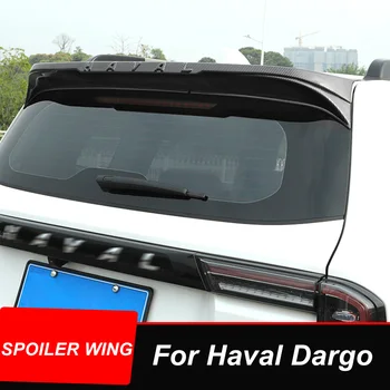 За Haval Dargo 2021 22 23 Задната част на покрива на Капака на багажника Автомобили, заден спойлер, Калници ABS Пластмаса Лъскаво Черен въглеродни влакна принт Външни Аксесоари