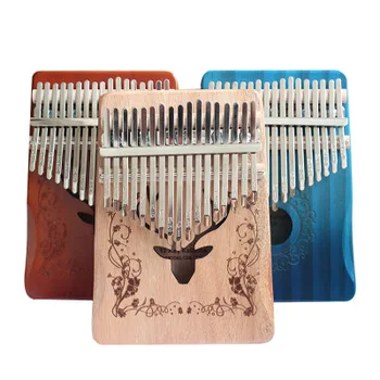 17 Клавиши за Пиано за палеца Бул Kalimba Корпус музикален инструмент от махагон-доброто качество и цена