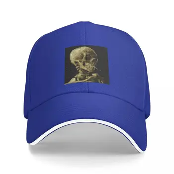 Винсент Ван Гог - Черепа на скелет с горяща цигара Бейзболна шапка Аниме Луксозна шапка Шапка за жени за мъже