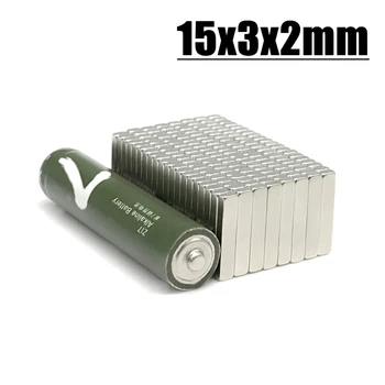 10-5000ШТ 15x3x2 мм N35 Суперсильный блок неодимовых магнити редкоземельный магнит 15 mm x 3 mm x 2 mm ламарина магнит 15*3*2 мм imanes