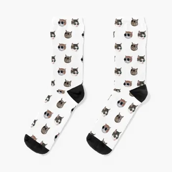 Чорапи със стикери Cool Kitties, зимни подаръци, Комплект от чорапи, обувки, детски чорапи за момчета, женски