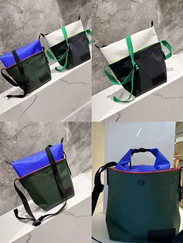 найлонова чанта през рамо с цветен дизайн за мъже и жени