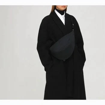 Найлонова чанта за подмишниците в ретро стил, Черна чанта през рамо, новост 2023 г., универсална мода