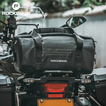 ROCKBROS Водоустойчив Мотоциклетът кошница PVC 20Л-60Л Багажная чанта за пътуване на задната седалка, няколко аксесоари за носене