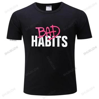 Вредни навици Мъжки t-shirt homme памучен градинска дрехи Дамски тениска САЩ годишен кръгъл отвор марка harajuku хип-хоп тениска Стокхолм