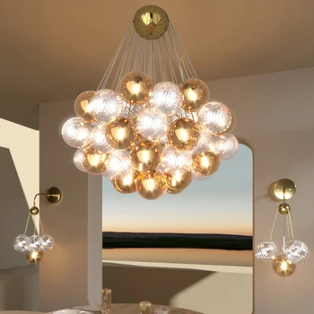 2022 Модерен окачен led лампа в скандинавски стил за хол, детска спалня, стълби, трапезария, кухня, тавани, полилеи G9
