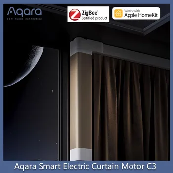 Aqara Smart Electric Curtain Motor C3 Zigbee APP Гласово Управление на Безжична Настройка на Времето Smart Home Work За HomeKit