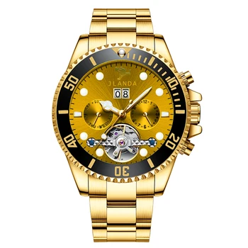 Новите часовници за Мъже с Автоматични механични часовници Луксозни модерен спортен часовник от неръждаема стомана за Мъже Дата на Седмица на Месец Relogio Masculino