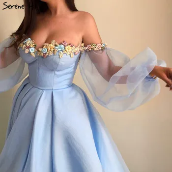 Вечерни рокли с отворени рамене и дълги ръкави, цветни цветя, модни официални рокли 2023 Serene Hill LA6491