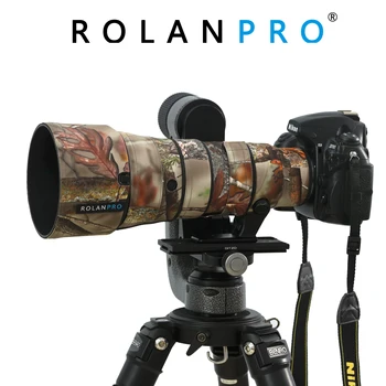 Водоустойчив Камуфляжный Калъф ROLANPRO за обектив Nikon AF-S 500mm F5.6E PF ED VR, Защитен Калъф За фотоапарат Nikon