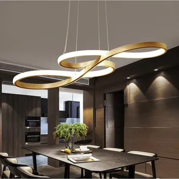 Висящи лампи в скандинавски стил, Кухненски Подвесная лампа Хол Декоративни плафониери Тенис на маса за Хранене, Led лампа за Вътрешно осветление
