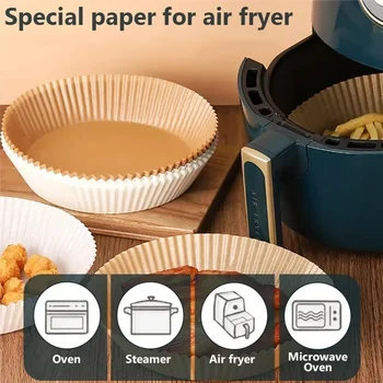 Съдове за еднократна употреба кръгла фритюрник за печене, силикон тава за хартия, впитывающий въздух, силикон подложка за кухненски печки