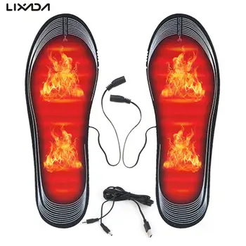 Стелка с подгряване за мъже и жени, Режущаяся се захранва от USB, електрически нагревателни вложки за обувки, уреди за крака за зимен къмпинг, ски, скално катерене