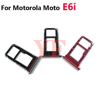 За Motorola Moto E6i E6S Нова тава за sim-карти, слот за карти памет SD, притежател на картата, резервни части за ремонт на смартфони