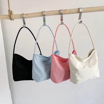 Дамска чанта, нова найлон модерна мека чанта през рамо, портфейли, чанти, луксозни дизайнерски малка чанта-тоут, за многократна употреба еко-торбички за пазаруване