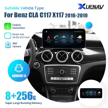 За 2016-2019 Benz CLA C117 X117 Главното устройство със Сензорен Екран, Мултимедиен плейър, GPS-навигатор, автомобилното радио, Безжичен Carplay 4G BT
