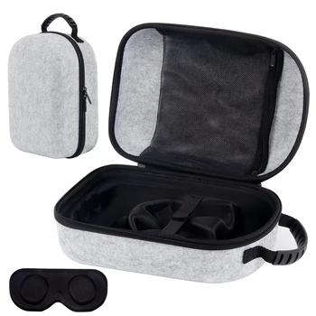 Калъф-чанта за носене Капак на обектива виртуална реалност Ударопрочная твърда чанта за носене със защита от надраскване с мрежесто джоб за контролер, слушалки виртуална реалност Meta Ques 3