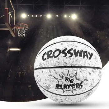 Баскетболна топка е 5 размера, фланец, противоскользящий, от изкуствена кожа, Спортен баскетбол с художествен печат, Тренировъчен баскетбол за училище