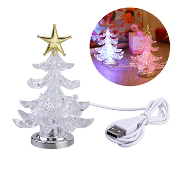 Светещо Коледно дърво, led светлини, USB-лека нощ, мигаща лампа, таблица лампа, декоративна нощна лампа за дома, коледа, коледни подаръци