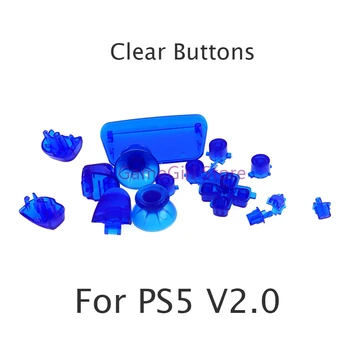 1 компл. Пълен Набор от Прозрачни Бутони за PlayStation5 PS5 V2.0 BDM-020 Контролер L1, R1, L2, R2 ABXY Клавиш Посоките на D-pad