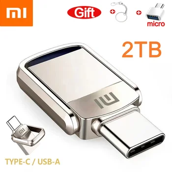Xiaomi 2 TB 1 TB USB Флаш Устройства, USB 3.0 Метален Флаш Памет Type-C Високоскоростен Пръчка Водоустойчив Преносим USB-Диск Нова