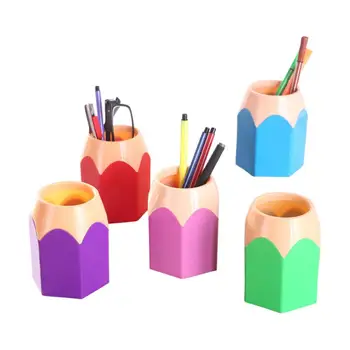 Мини държач за моливи, ваза за съхранение на химикалки, Офис консумативи, Подарък чаша, Кутия за кисточек за грим.